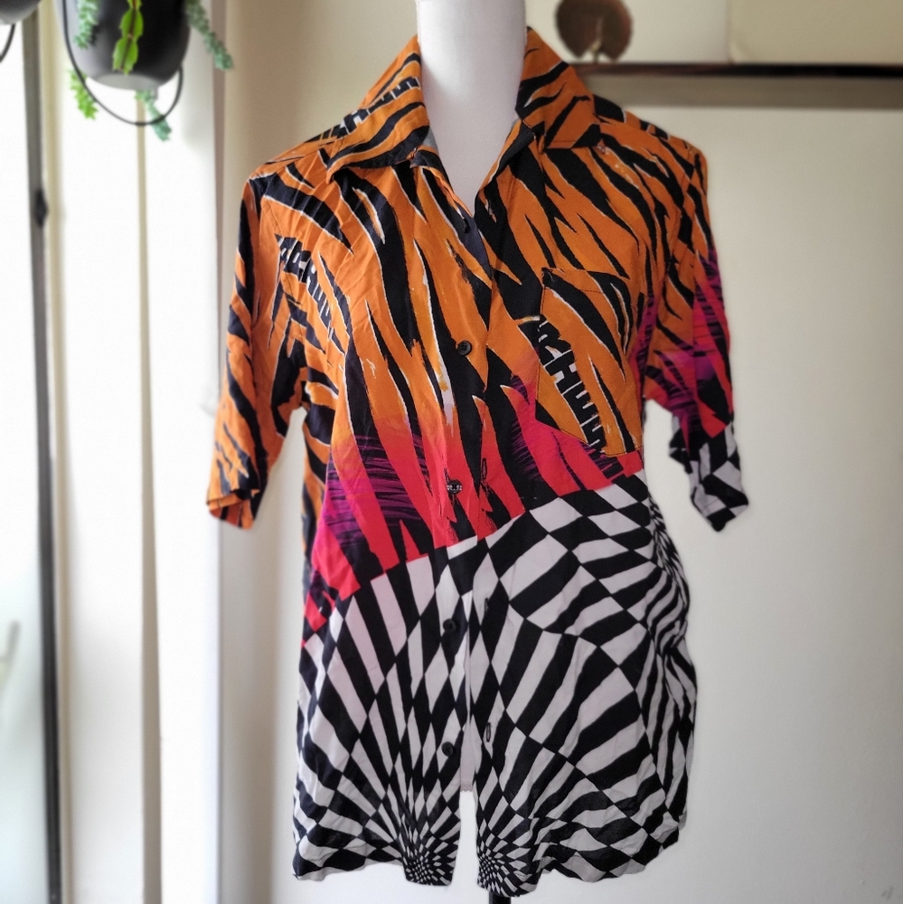 Vans Vault x Aries Distorted Pattern button shirt - Picture 2 of 10